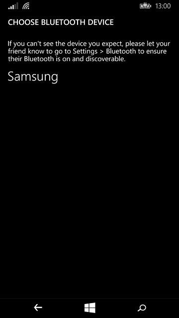 Press the required Bluetooth device.The file is sent.