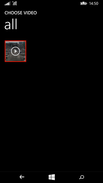 Press the required video clip.