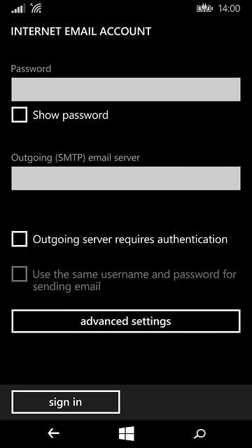 Press Outgoing server requires authentication until the display tells you that the function is turned off.