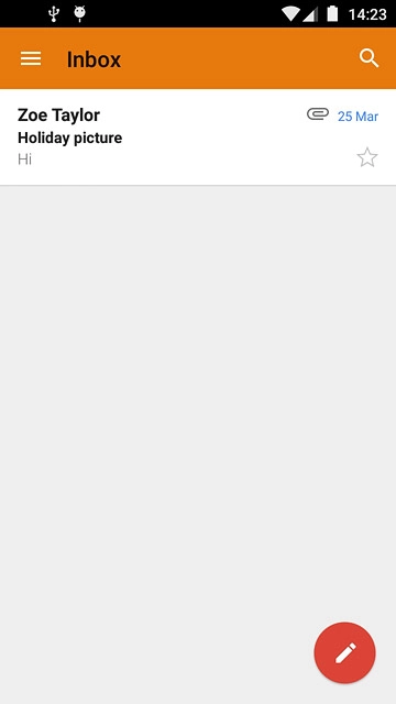Press the new email message icon.