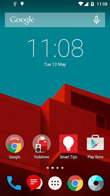Press the phone icon.