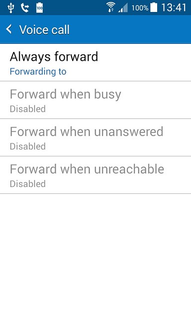 Press one of the following options:Always forward