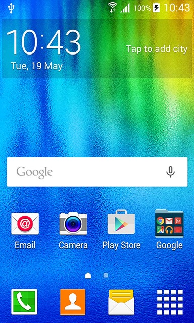 Press the phone icon.