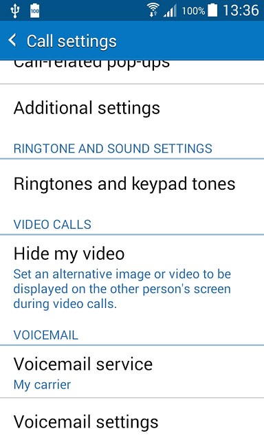 Press Voicemail settings.