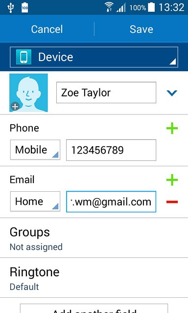 Press the drop down list next to the email address.
