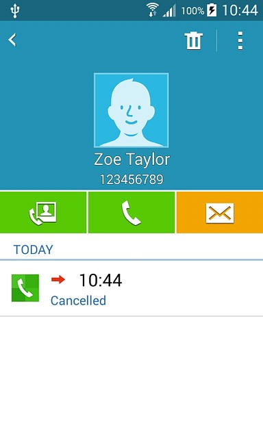 Press the call icon.