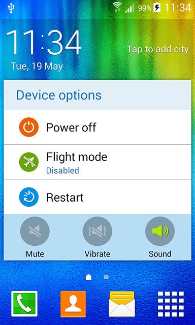 To turn on silent mode:Press Mute.