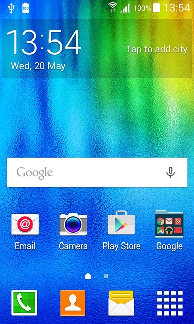 Press the menu icon.