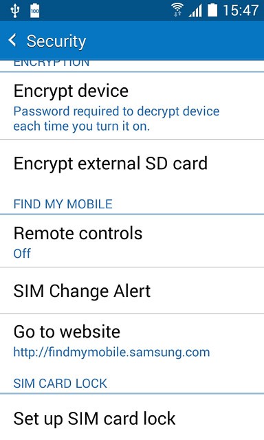 Press Set up SIM card lock.