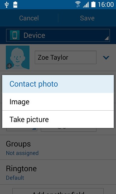 To take a new picture:Press Take picture.