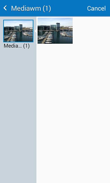 Go to the required folder.Press the required picture.