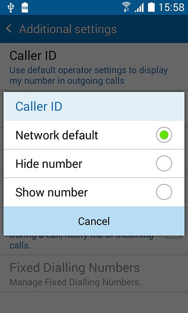 Press Hide number or Show number.