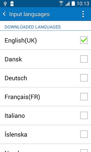 Press the required language to add it.