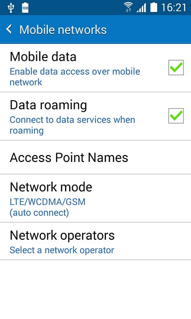Press Access Point Names.