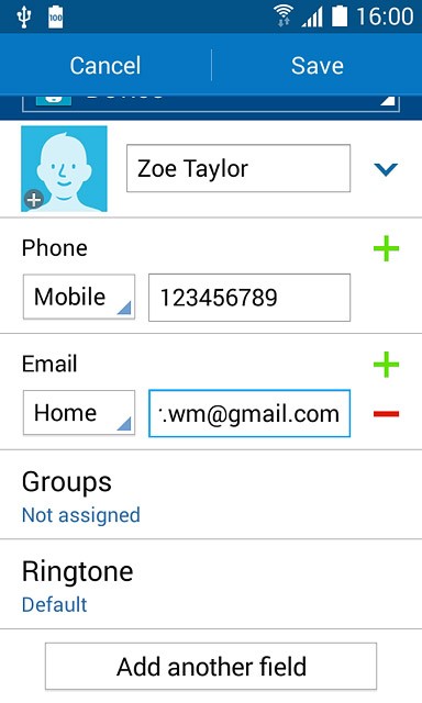 Press the drop down list next to the email address.