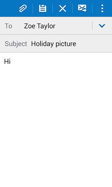 Press the attachment icon.