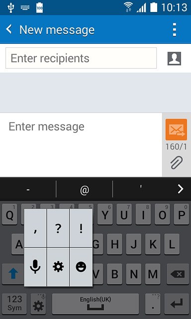 Press the settings icon.