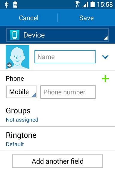 Press the drop down list above 