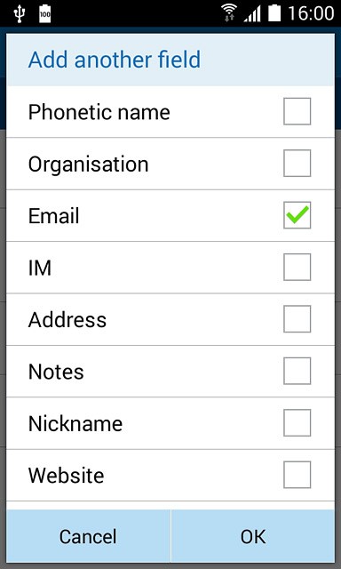 Press OK.Key in the required email address.