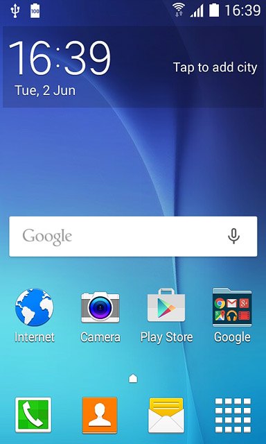 Press the menu icon.