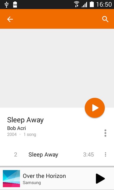 Go to the required audio file.Press the menu icon next to the required audio file.