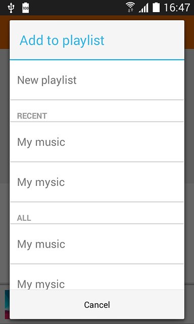 Press the required playlist.