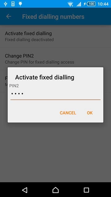 Key in your PIN2 and press OK.
