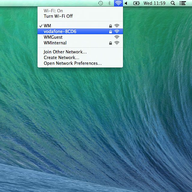Click the name of your Wi-Fi hotspot.