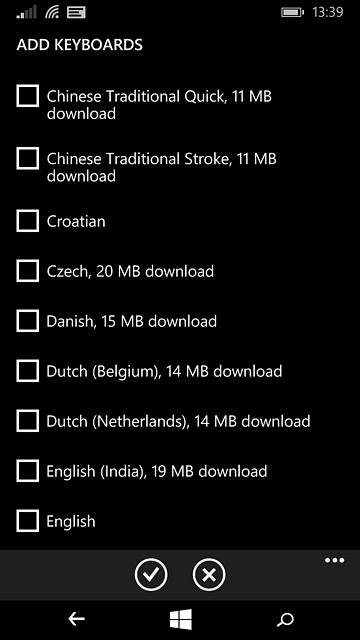Press the required language to add it.