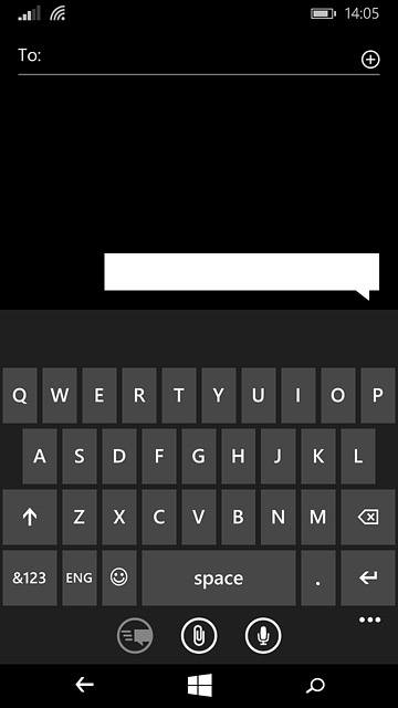 The following steps require that you're writing text and that the keypad is visible.
