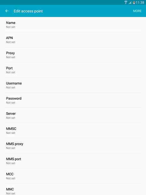 Press MMS proxy.