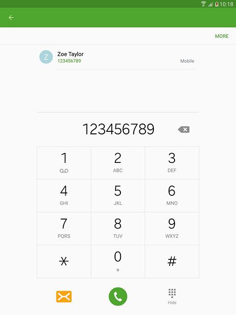 Key in the required number and press the call icon.