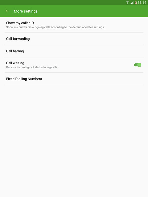 Press Fixed Dialling Numbers.