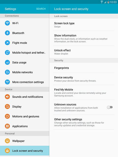 Press Other security settings.