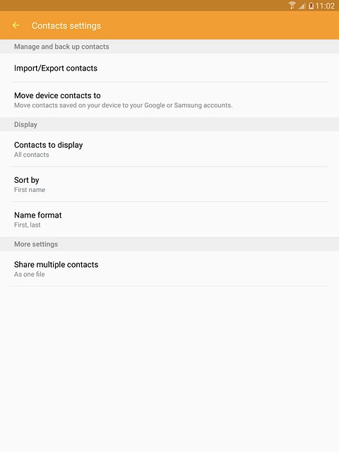 Press Import/Export contacts.