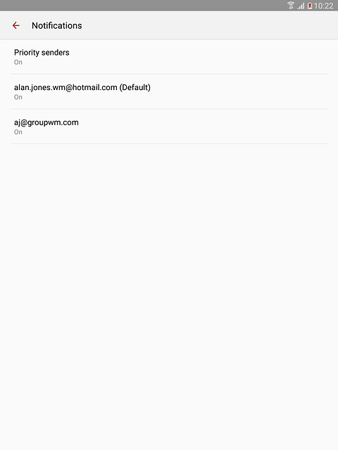 Press the name of your email account.