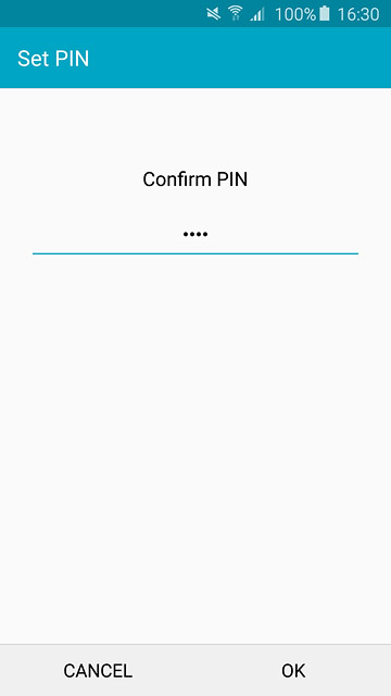 Key in the phone lock code again and press OK.