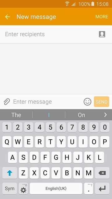 You can select a number of settings when keying in text.The following steps show you how to change writing language, turn on word suggestion and write text.The following steps require that you're writing text and that the keypad is visible.