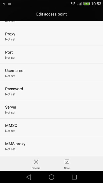 Press MMS proxy.