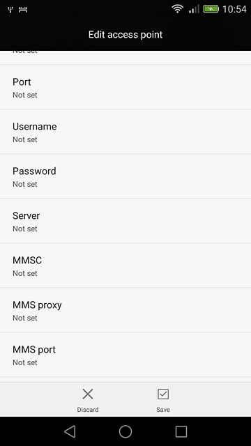 Press MMS port.