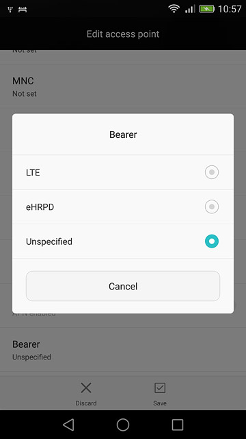 Press Unspecified.