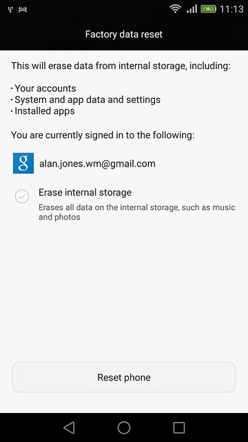 Press Reset phone.