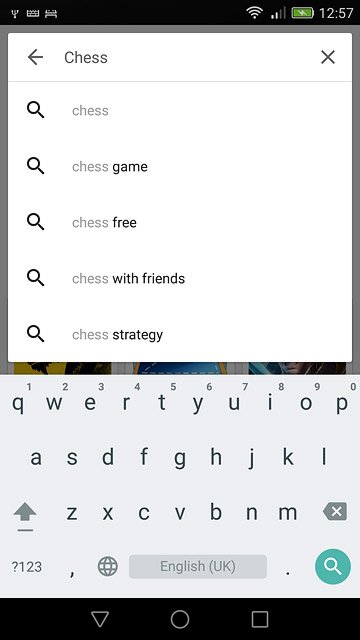 Key in the name of the required app and press the search icon.
