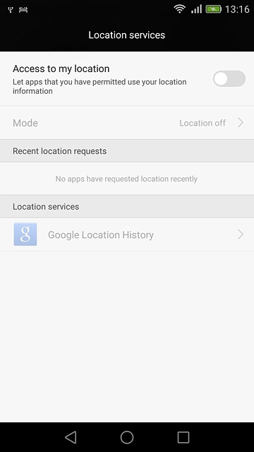 Press Access to my location to turn the function on or off.