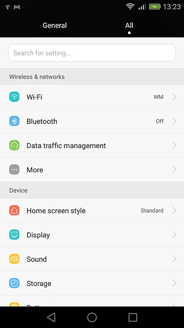 Press Bluetooth.