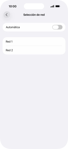 Si desactivas la función, pulsa la red deseada.