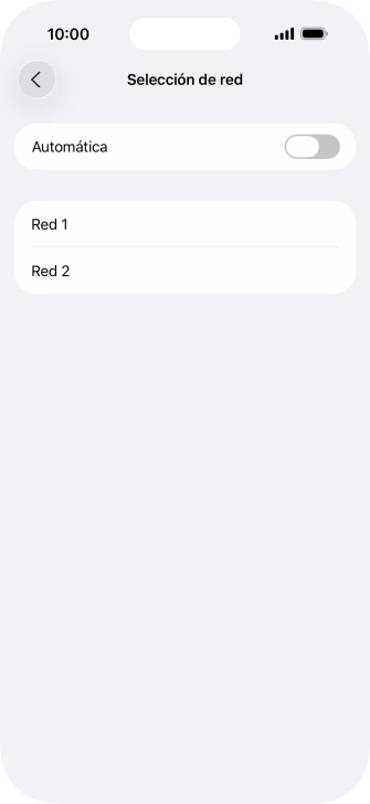 Si desactivas la función, pulsa la red deseada.