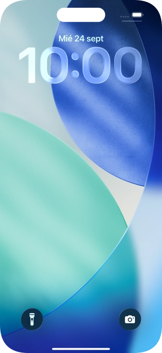 Desliza el dedo hacia arriba desde la parte inferior de la pantalla.