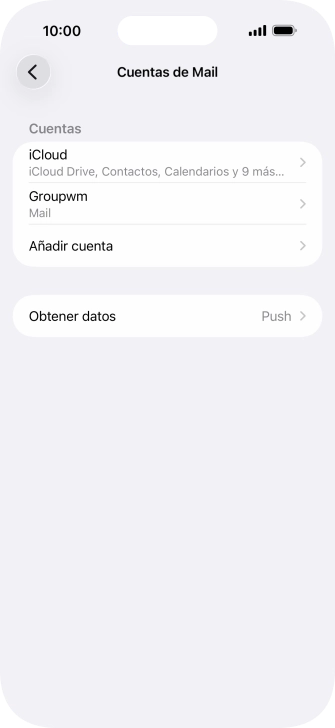 Pulsa el nombre de la cuenta de correo electrónico que acabas de crear.