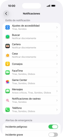 Pulsa la aplicación deseada.